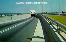 Hampton Roads Bridge Tunnel Norfolk Newport News Virginia Vintage Postcard picture