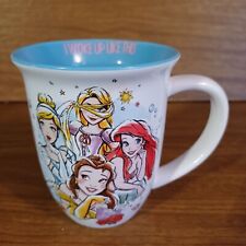 Disney Princess Mug I WOKE UP LIKE THIS Coffee Cup Cinderella Ariel Belle 16 oz picture