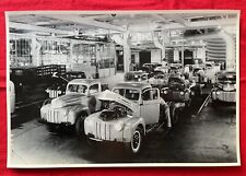 Big Vintage Car Picture. 1942 Ford Dually Flatbed Truck On Assembly Line. 12x18 picture