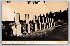Postcard Camp Douglas Wisconsin WI Rear Of Targets Range Military Men At Targets picture