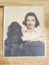 BEAUTIFUL LADY AND DOG.VTG 1930'S GIANT 14