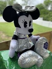 Disney Minnie Mouse 100 Years of Wonder Black White Platinum Jumbo Stuffed Plush picture