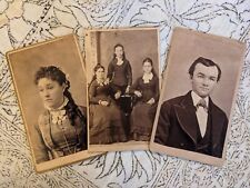 circa 1880s CDV portraits Ashland Ohio handsome young man beautiful young ladies picture