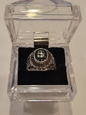 RARE 1980 MICHIGAN STATE UNIVERSITY SPARTANS ART CARVED SILADIUM CLASS RING 8.5 picture