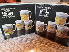 Vintage Fred Roberts Co. Country Farm Animals Stoneware Cups/Mugs 8 mugs lot NIB picture