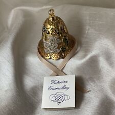 Vintage Victorian Enameling Gold Tone Floral Design Bell picture