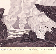 Kilauea 1890's Hawaii Volcano Photo-Lith Dr Hartman Cure Ad Victorian Trade Card picture