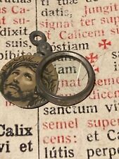 RARE ANCIENT BISHOP'S MAGNIFYING GLASS RELIQUARY : ECCE HOMO with wax seal  picture