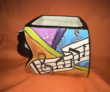 Rhapsody Cafe Hand Painted Jazz Music Ceramic Art Pottery picture