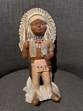 CERAMIC MOLD HAND-PAINTED STATUE NATIVE AMERICAN INDIAN CHIEF 14