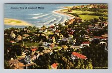 Ogunquit ME-Maine, Aerial Of Town Area, Antique Vintage c1950 Souvenir Postcard picture
