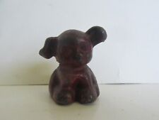Antique Hubley Cast Iron Red Griswold Pup Dog Paperweight, Orig. Paint picture