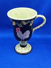 Blue Sky Elisabeth Pohle Rooster Sunflower Footed Irish Coffee Mug Chicken 2006 picture