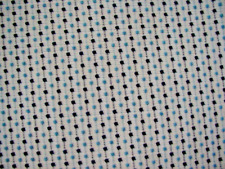 1.7 yards vintage fabric blue striped polka dots polyester picture