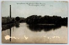 Burlington Wisconsin~Junction of White & Fox Rivers~Water Plant 1909 CU Williams picture