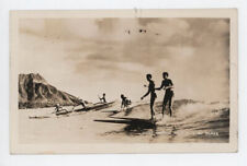 Vintage Hawaii Surfing Postcard- Photo by Tom Blake-1939-free shipping picture