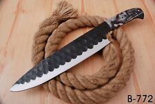CUSTOM HANDMADE HAND FORGED Railroad Spike Carbon Steel Chef Knife Blank Blade picture