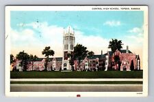 Topeka KS-Kansas, Central High School, Antique Vintage Souvenir Postcard picture
