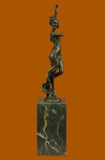 Art Deco Nouveau Bronze Nude Milo Lady Flapper Gril Lost Wax Method Statue Gift picture