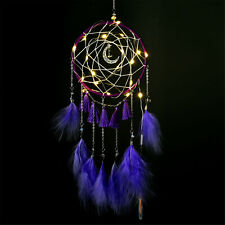 LED Light Dream Catcher Feathers Handmade Bedroom Wall Hanging Decor Ornaments picture