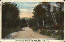 Okarche Oklahoma OK Country Road c1920 Vintage Postcard picture