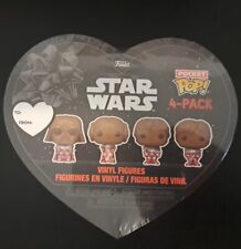 FUNKO POCKET POP STAR WARS VALENTINES DAY CANDY BOX 4 PACK CHOCOLATE VINYL FIGS picture