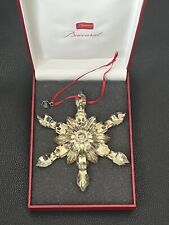 Baccarat 2015 Annual Ornament Christmas Snowflake Crystal Original Box Clear picture