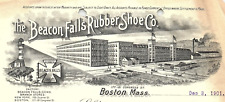 1901 THE BEACON FALLS RUBBER SHOE CO BOSTON MASS INVOICE BILLHEAD Z4212 picture