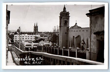 Mazatlan Sinaloa Mexico Postcard View from Terrace c1960's RPPC Photo picture