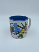 Vintage Jane Bowen Floral Coffee Tea Mug Cup 1991 Flowers Inc Balloons picture