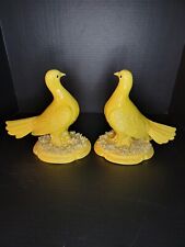 Vintage Made In Italy Porcelain Yellow Doves picture