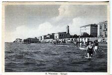 Italy S. Vincenzo - Spiaggia 1940 Cesarina Mori continental size sepia postcard picture