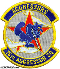 USAF 18th AGGRESSOR SQ-18 AGRS-F-16-Eielson AFB, AK-ORIGINAL AIR FORCE VEL PATCH picture