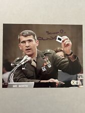 Oliver North autographed signed 8x10 photo Beckett BAS COA USMC Iran Contra USA picture