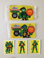 Teenage Mutant Ninja Turtles TMNT Rare Hostess Pie Wrapper VTG 1990 & Stickers picture
