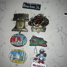 Vintage State Travel Rubber Magnets Souvenir Lot of 7 picture