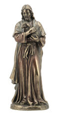 Cold Cast Bronze Jesus Holding A Lamb Figurine Statue Home Decor picture