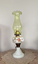 Antique Victorian Milk Glass Oil Kerosene Lamp picture
