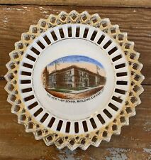 Antique German Elkhart Indiana High School Building Plate picture