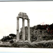 c1940s Rome Temple of Castor & Pollux OOAK Real Photo Snapshot Roman Forum C52 picture