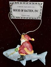 Susan M Smith Santa Riding on a Shark/Trout House of Hatten 1999 NWT picture