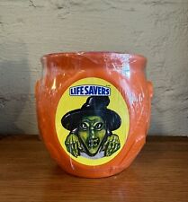 Vintage 1990  Planters Lifesavers Blow Mold Witch Halloween Bucket UNOPENED picture