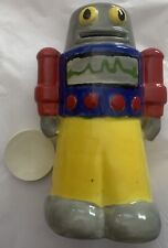 Ceramic Retro Robot Savings Bank With Stopper picture