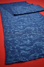 Japanese Fabric Vintage Kimono Silk Antique Kusakizome CHIRIMEN 62
