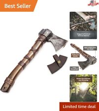 Authentic Norse Hand-Forged Throwing Axe - Premium Leather Sheath Included picture