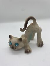 Vintage White Porcelain Cat With Beautiful Blue Jem Eyes ￼ picture