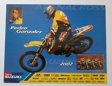 Vintage Poster Card 2002 Pedro Gonzalez Suzuki Motocross Supercross AMA picture