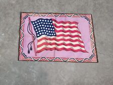 VINTAGE 15X12 UNITED STATES OF AMERICA FLAG CLOTH picture