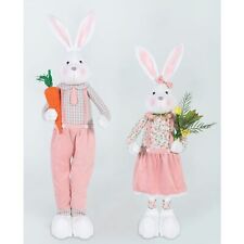 Hanna's Handiworks Pageantry Pink Bunny Stretch Leg Set Of 2 Assortments picture