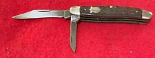 Vintage Camillus NY USA #14 2 Blade Jack Knife Jigged Delrin Handles picture